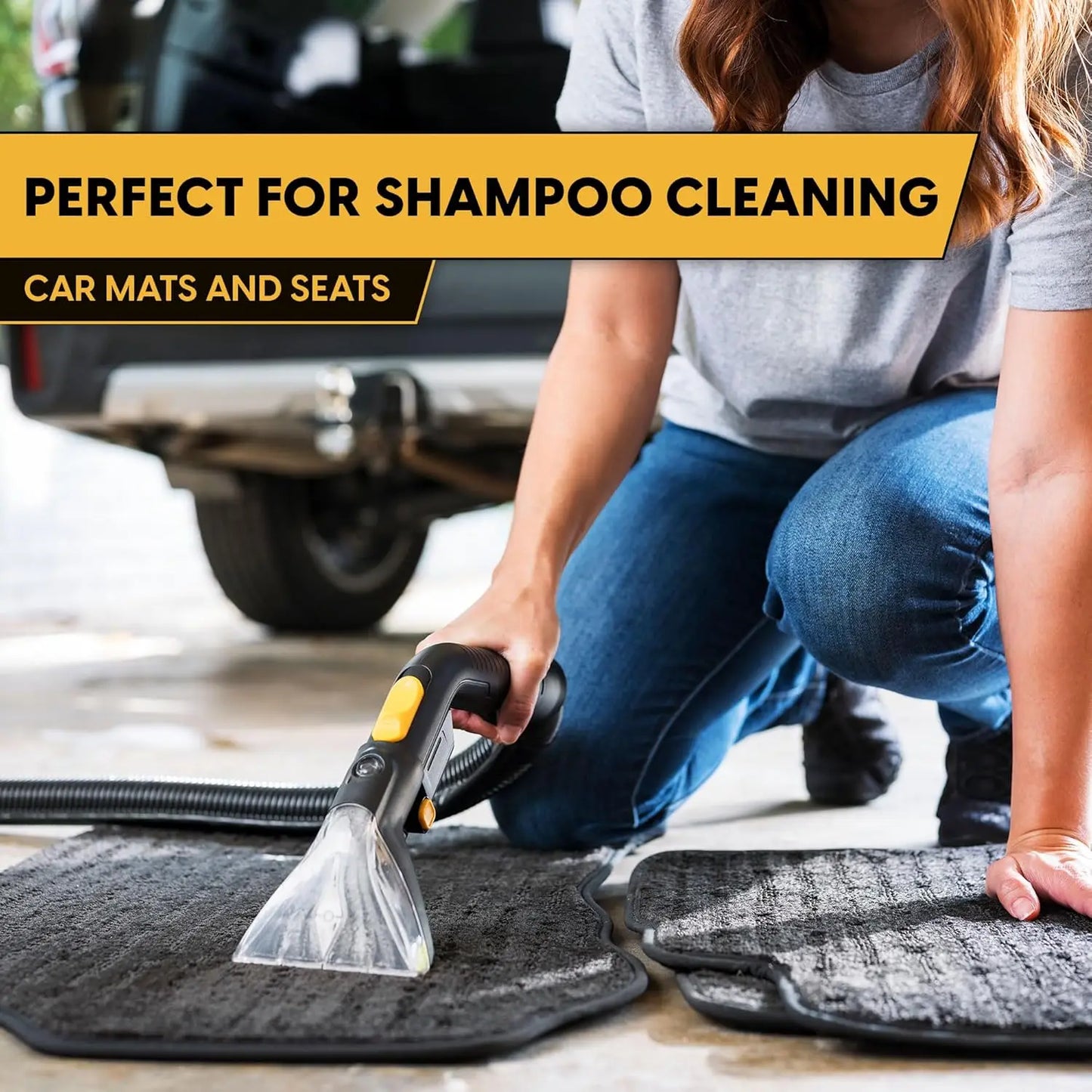 8-Gallon Wet/Dry Vacuum Cleaner with 5.5 HP, Shampoo Function for Carpets and Upholstery