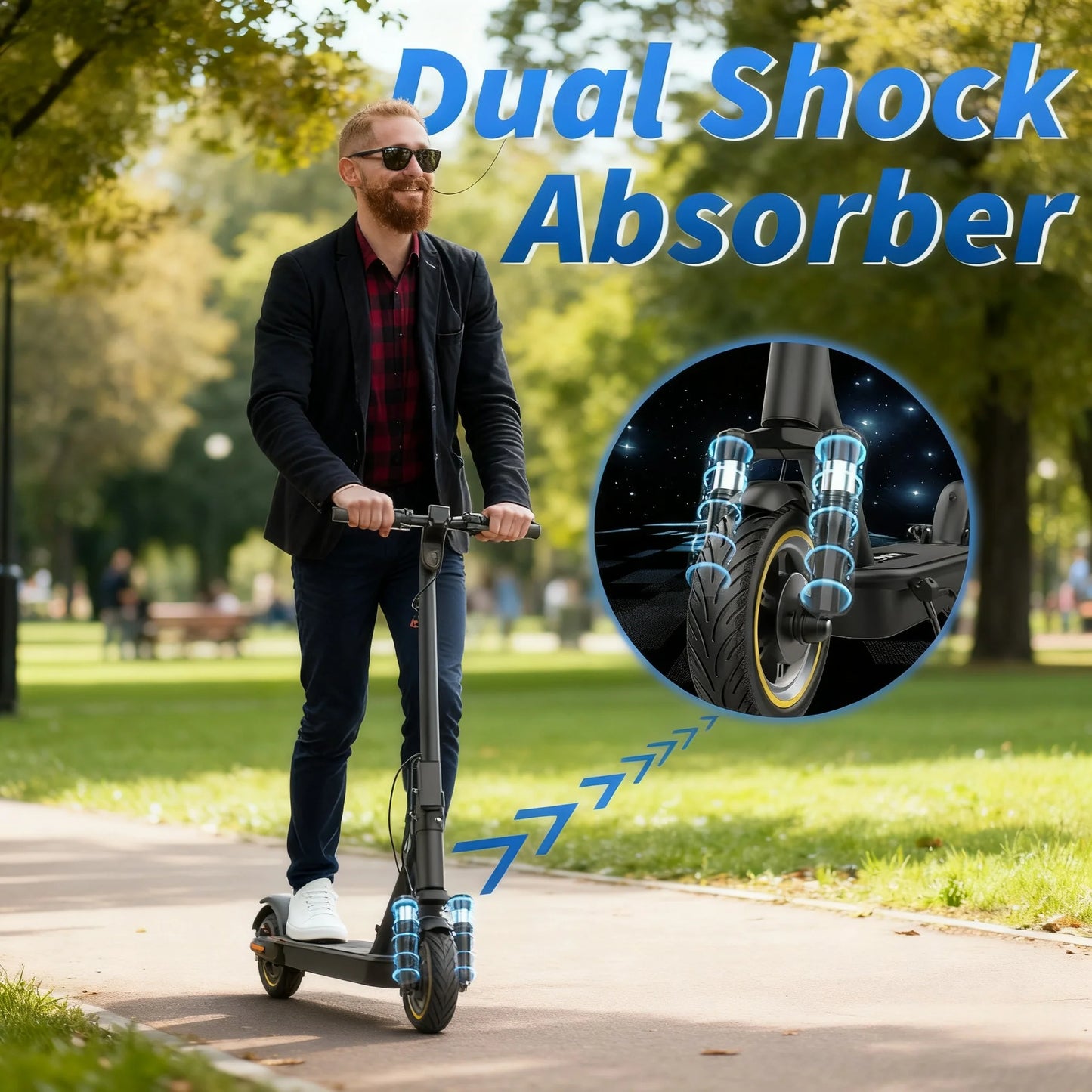 AOVOPRO LP60/LPMAX Electric Scooter 500W Motor 22mph 42V14.5Ah 27Miles Long Range Foldable 10Inch  App Connected EScooter