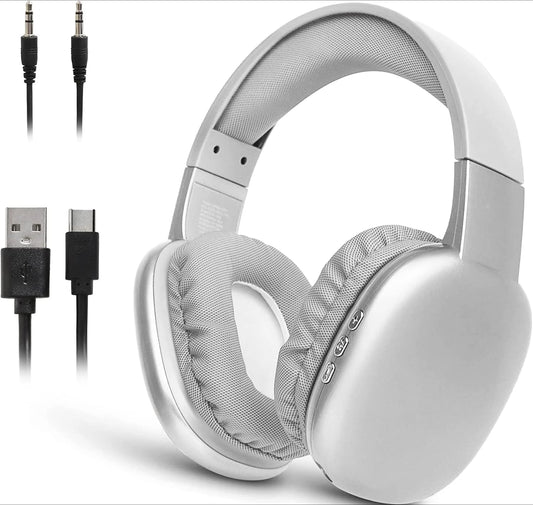 Ultra Wireless Headphones, Rechargeable, 10Hr Playtime, SD Slot, Backup Wire, Soft Cushion, Mic‌
