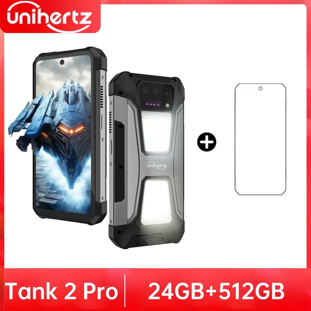 Unihertz 8849 tank 2 Pro rugged phone Android 14 24GB 512GB with 23800mAh battery superior projection 6.79 "FHD waterproof phone