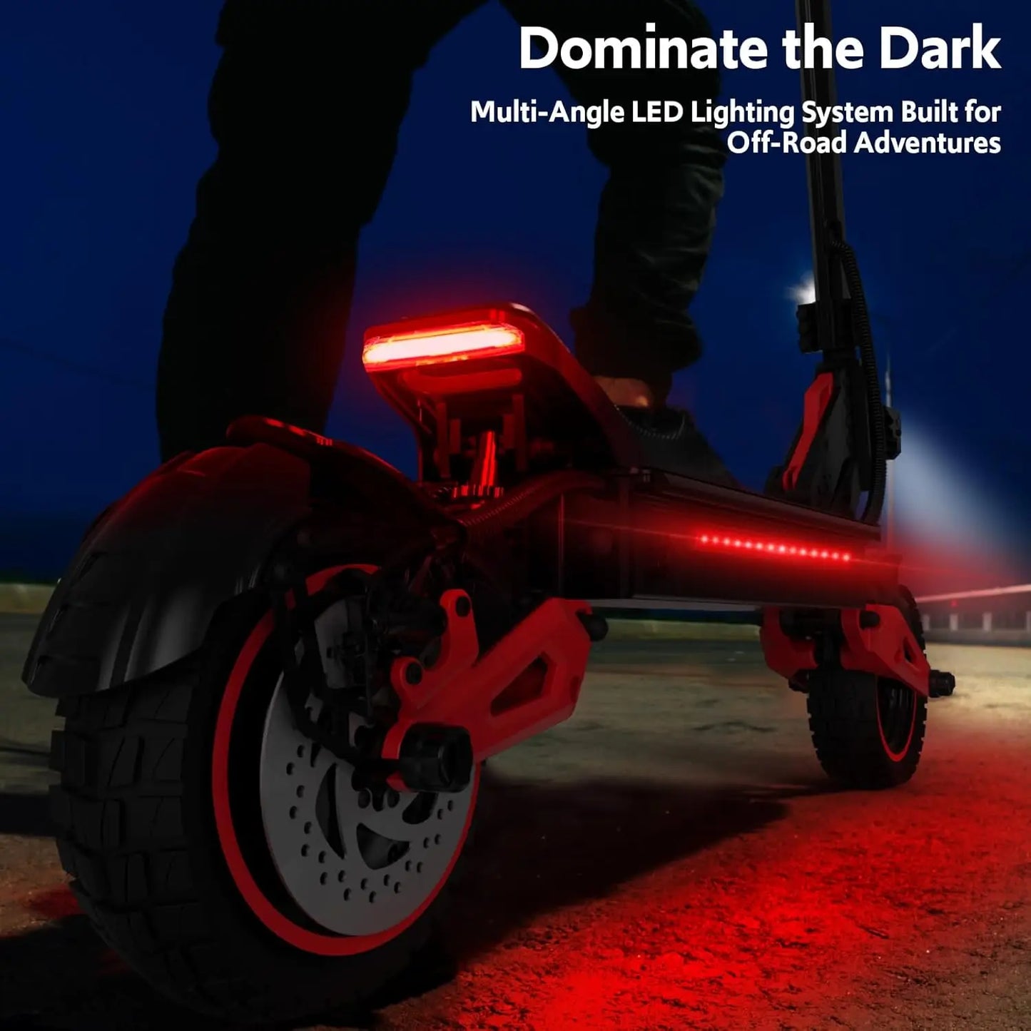 1600W Motor Adult J15 Electric Scooter Top Speed 32MPH, 48V18AH, 11-inch Off-Road Tires Sport Folding eScooter For Commuting