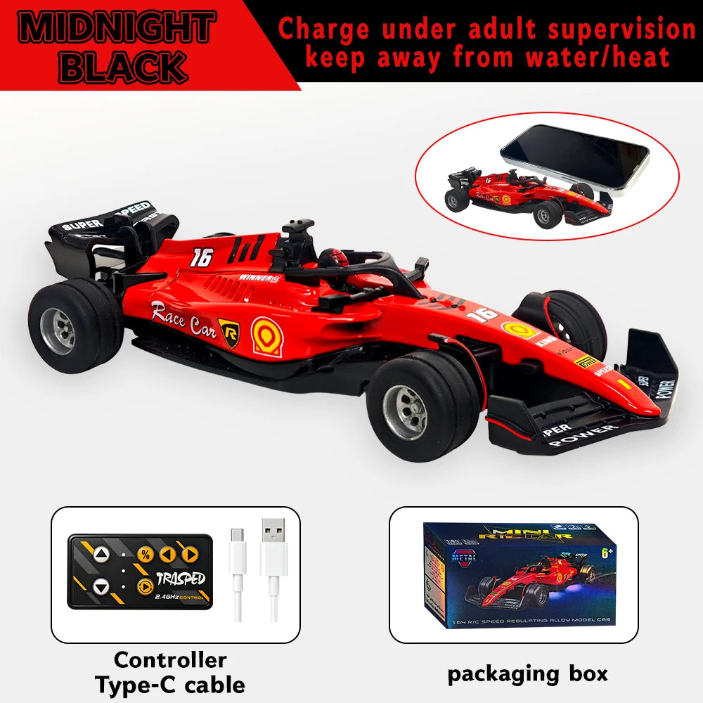 Mini RC Drift Car with Gyro, 1:64 4WD Full Proportional RC Cars, High Speed Remote Control Car with Lights, Vehicle for Adults K