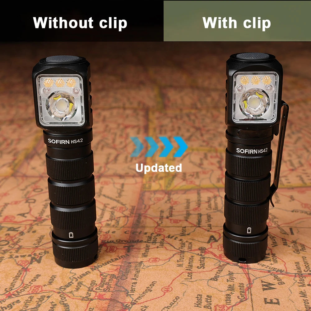 SOFIRN HS42 2100lm Headlamp 18650 USB C Rechargeable RED LED Flashlight SST40 LED EDC Torch with Magnetic for Camping