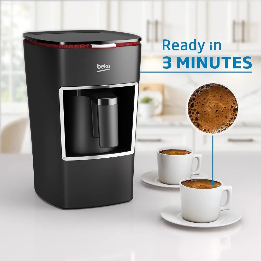 Product out of stock）Beko Turkish Coffee Maker, 2 Cups Capacity, 100% BPA Free Turkish Coffee Machine, 120V CookSense Technology
