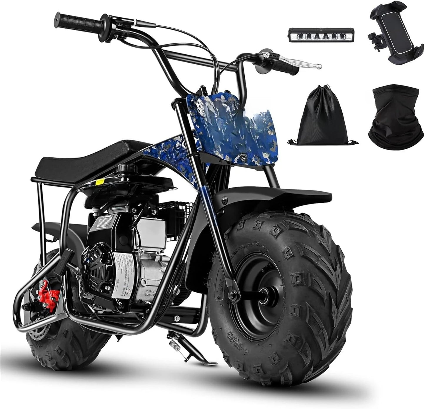105cc 4-Stroke Dirt Off Road Trail, 28mph, Gas Powered Mini Bike with Automatic Transmission and Pull Start for Adult and Teens