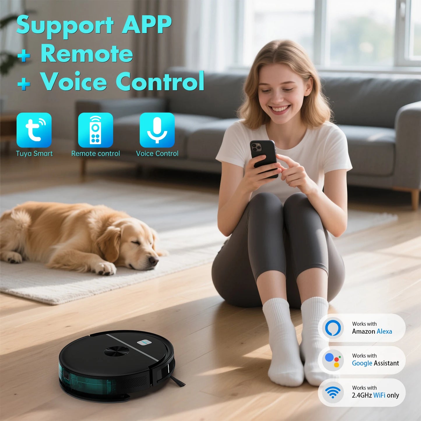 Omeser New Robot Vacuum Cleaner 5000Pa Automatic Charging Aspiration Drag Intelligent Home Appliance Sweeping Robot Planning