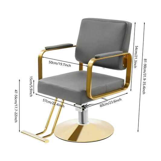 360° Rotating Barber Chair, Height Adjustable Hair Salon Barber Chair for Hair Stylist, Beauty Salons, Nail Salons