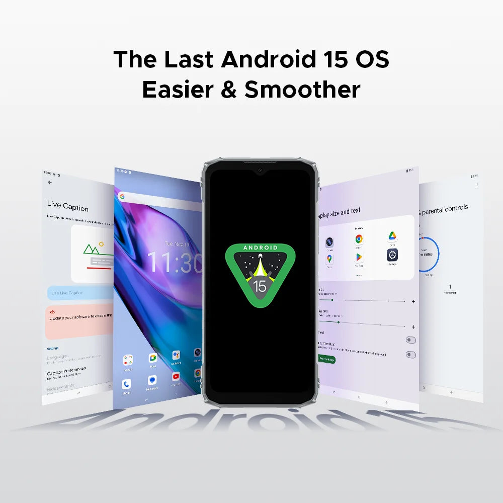 DOOGEE Blade10 Pro Energy Rugged Phone 6.56'' Screen 10.7mm Ultra-thin 6GB RAM 256GB ROM 6150mAh Battery Android 15  Smartphone