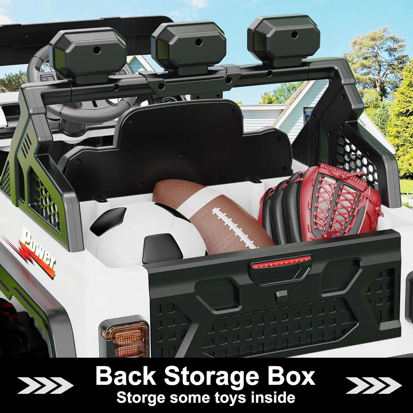 24V Power Wheels Ride on Car for Kids with Remote Control,6 Wheels, 4WD Switchable,Bluetooth, 3 Speeds,Electric Vehicles Battery