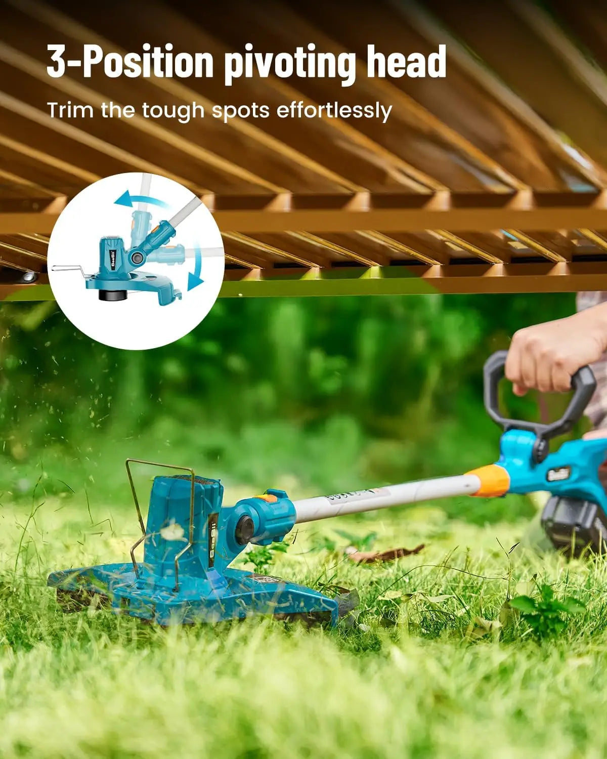 Seesii 3 In 1 Cordless Electric String Trimmer Leaf Blower Combo