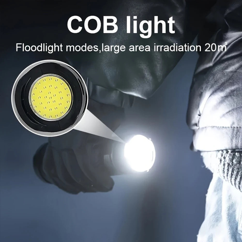High Power LED Flashlight Super Bright LED Spotlight Long Range Torch Emergency Outdoor With 5 Lighting Modes Zoomable