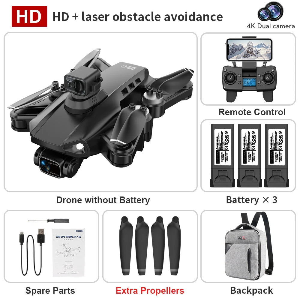 Drone L900 Pro Se / L900 Se Max 4K HD GPS Camera 5G Wifi FPV Brushless RC Helicopter 4K HD Dual Camera Drone Professional Toys