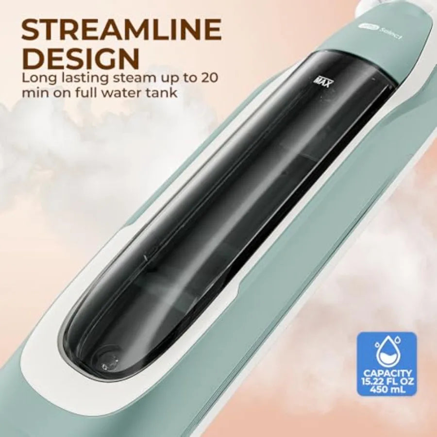 Steam Scrub Steam Mop All-in-One Hard Floor Cleaner with LED Headlights 4 Soft Scrub Pads 1L Water Tank Swivel Steering