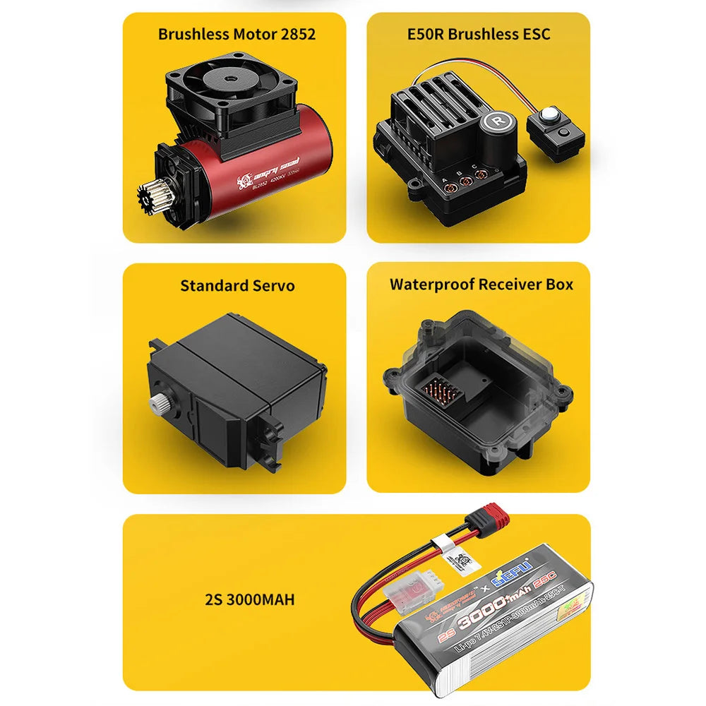 MJX Hyper Go 14207 1/14 RC Car Dual Car Shells 4WD Off-Road Racing Truck Brushless 2.4G Remote Control Car Toys As Gift