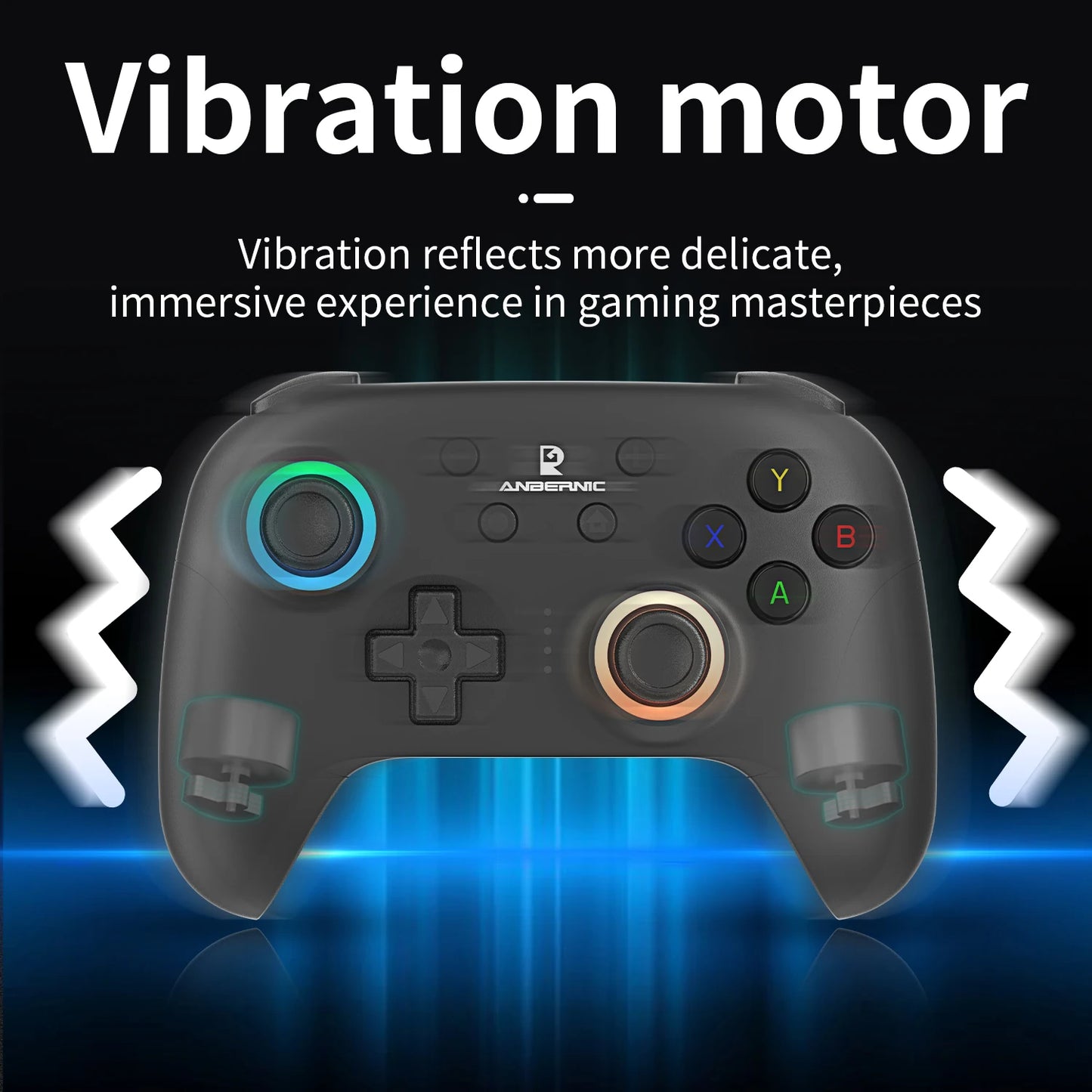 ANBERNIC RG P01 Gamepad Wireless Gaming Controller Hall Trigger Joystick Macro Key RGB Breathing Light For Switch PC Android IOS