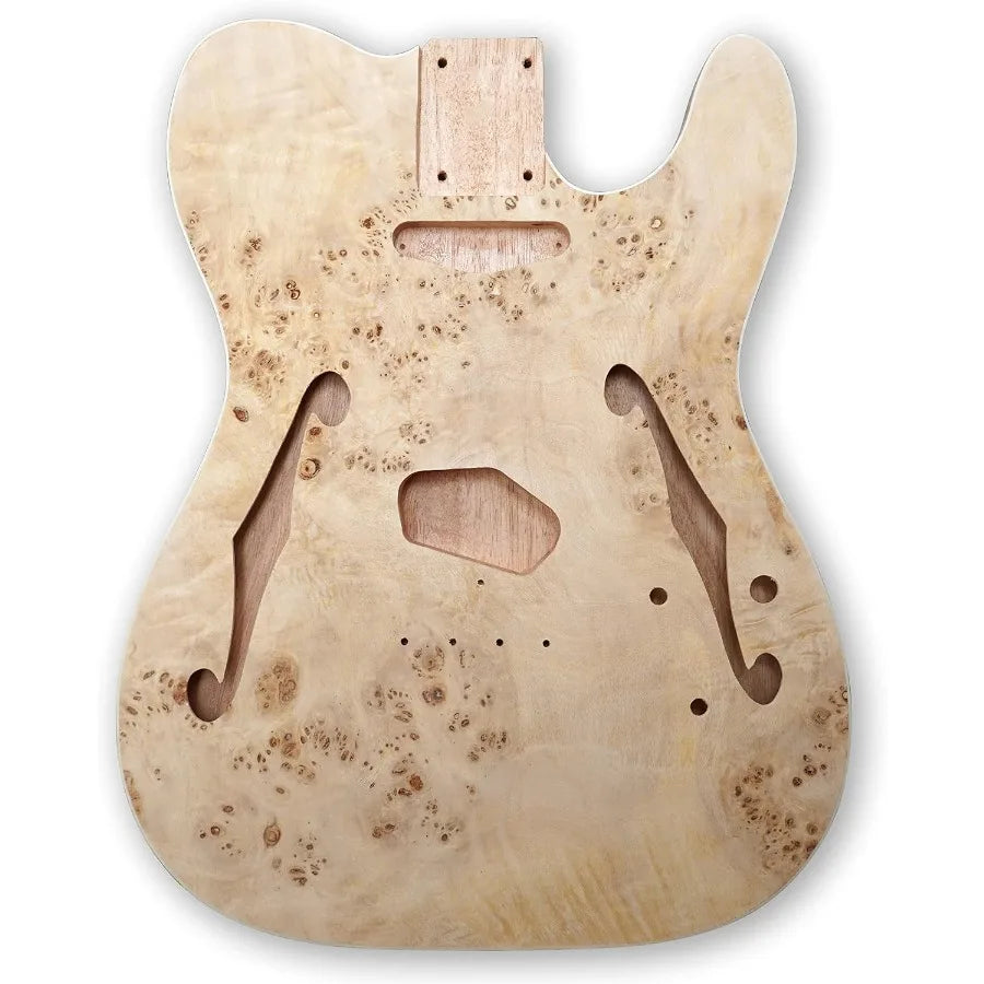 BeginnerFriendly DIY Electric Guitar Kit with Birdseye Maple Veneer Top Mahogany Body and Neck Chrome Hardware for RightHanded