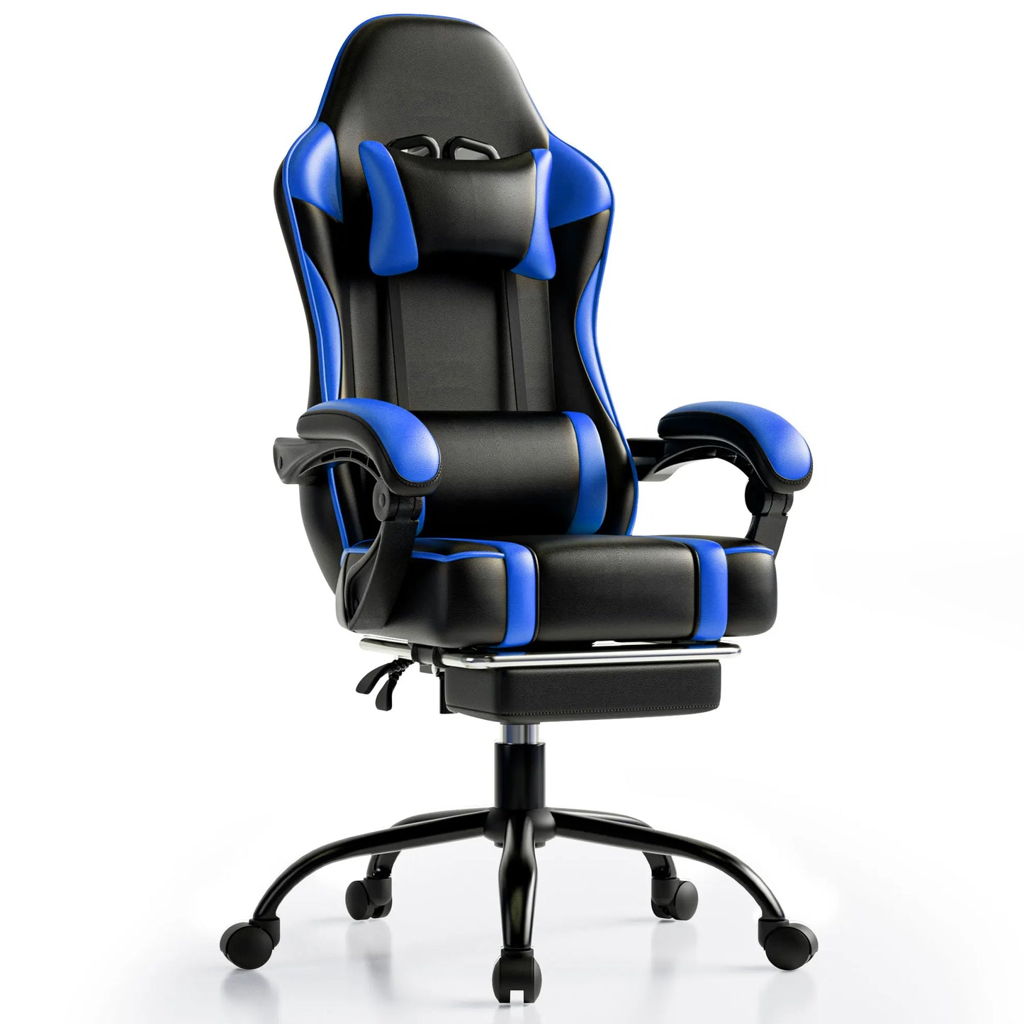 Ergonomic Gaming Chair Recliner, PU Leather Racing Game Chairs for Adults, Executive Office Chair Gamer Chair with Massager