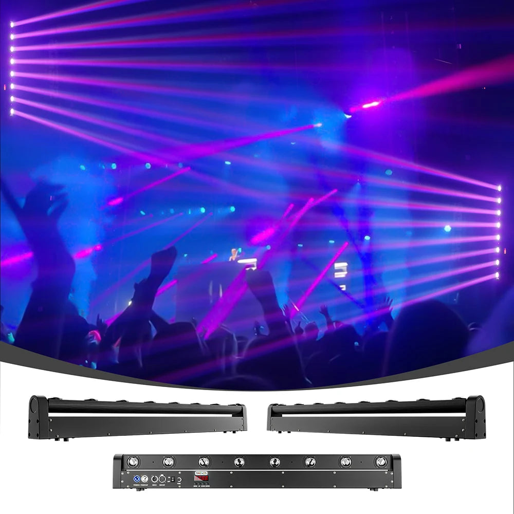 SHEHDS Beam 8x12W RGBW Moving Head Light DMX512 DJ Controller Disco Wedding Party Church Stage Equipment