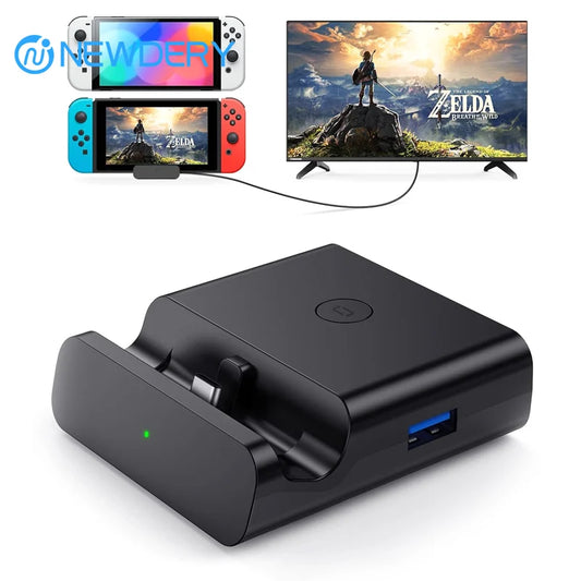 NEWDERY Nintendo Switch TV Dock USB C HDMI Multiport Hub
