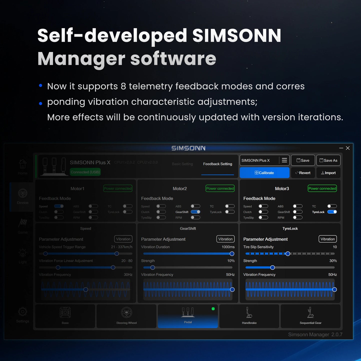 SIMSONN VAM and VAM Pro Linear Motor Haptic Reactor for the Pro X Ultra Pedal and Plus X Pedal for Vibration Feedback