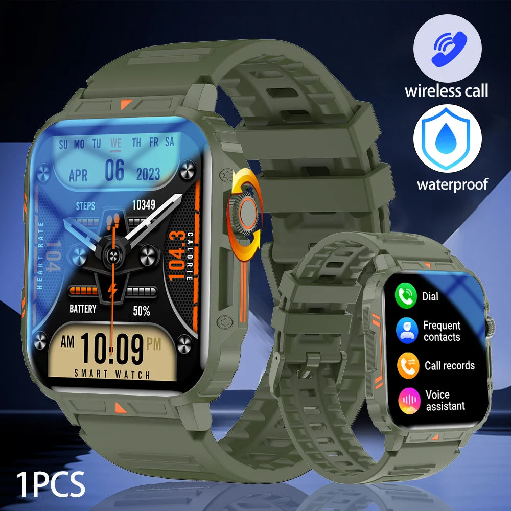 SENBONO Military Men Smart Watch Bluetooth Call 24/7 Heart Rate Monitor IP68 Waterproof 100+ Sport Mode Smartwatch for Men Women