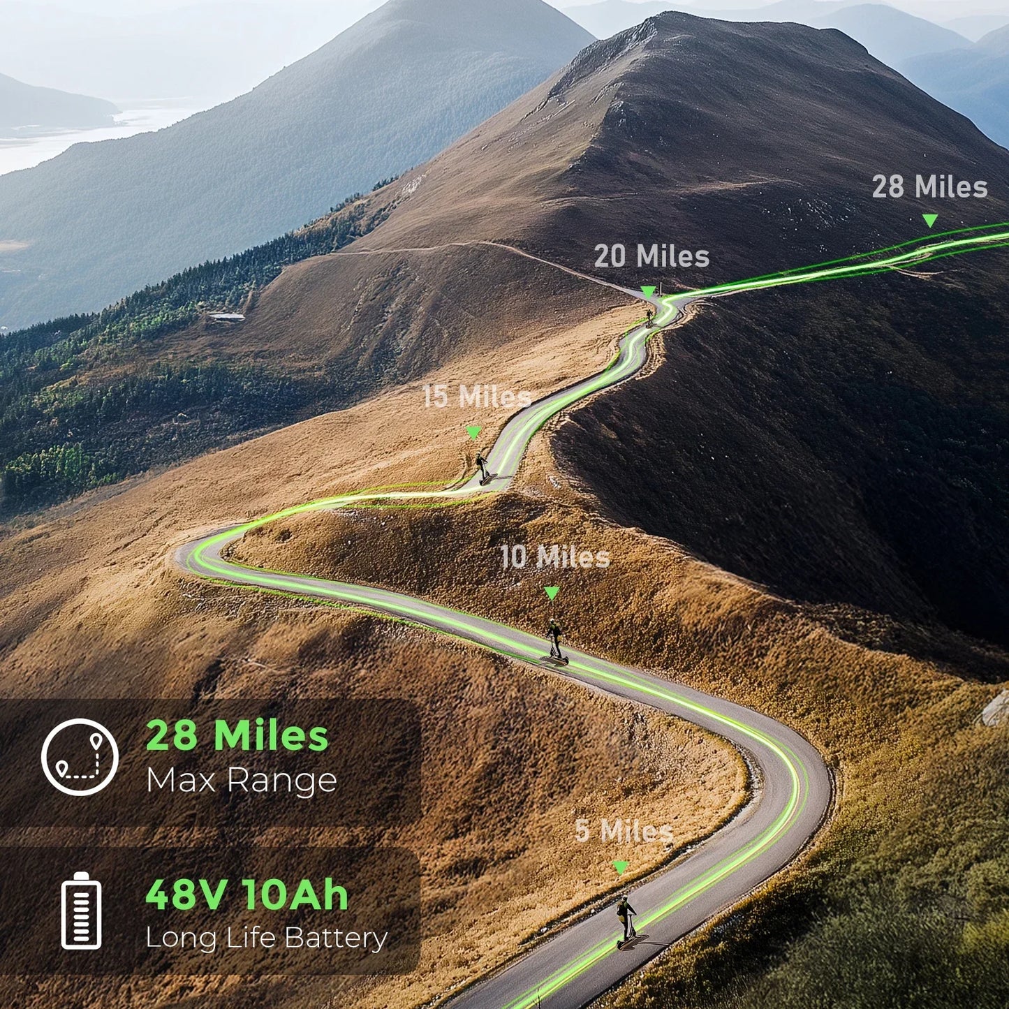 Isinwheel GT1 Adult Electric Scooter 48V 10Ah Battery 10" pneumatic off road tire Foldable E-scooter