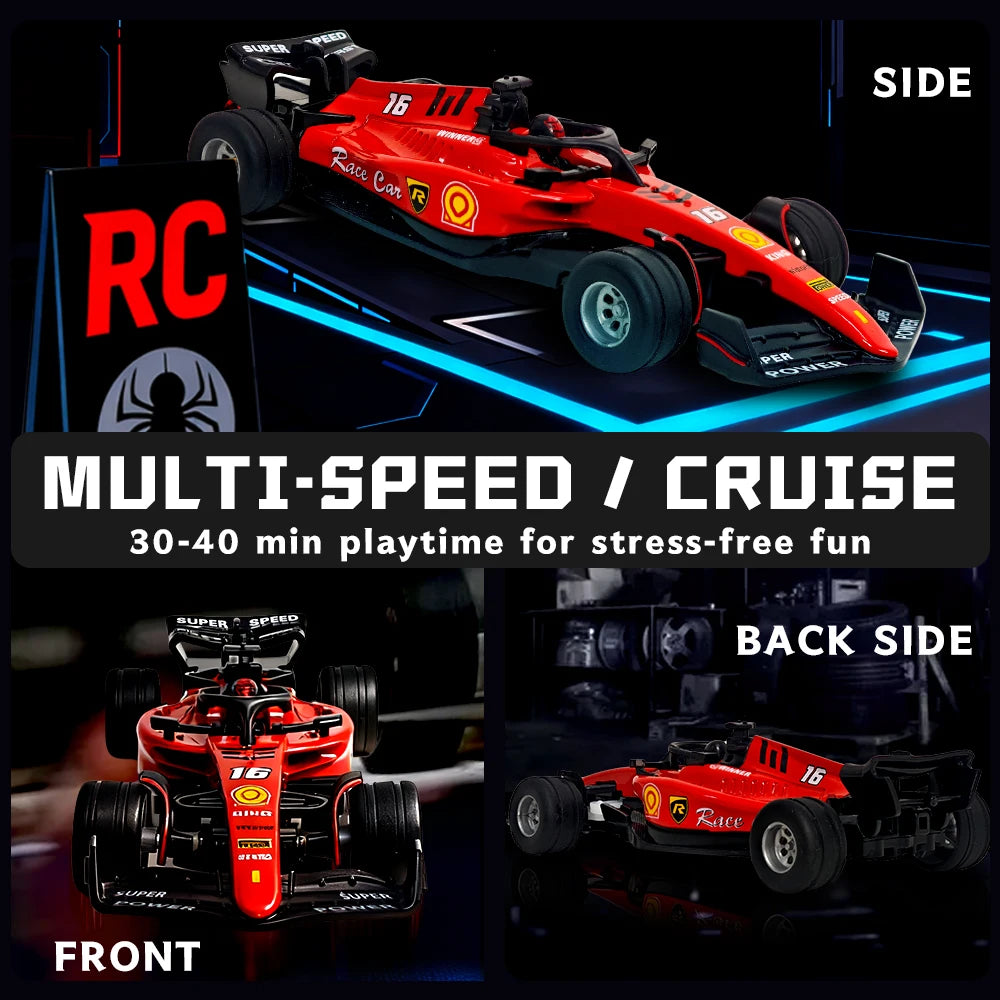 1:64 New Mini Remote Control Car, made of alloy, with shock absorbers and lighting design, featuring smooth body lines