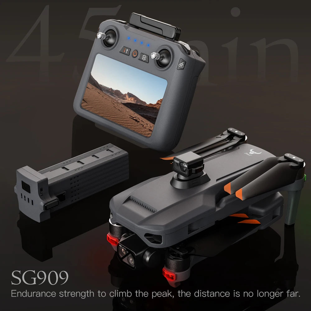Teeggi SG909 MAX GPS Drone With 4K Camera 6KM Touch Screen RC Profesional Drone 360° obstacle avoidance Foldable RC Quadcopter