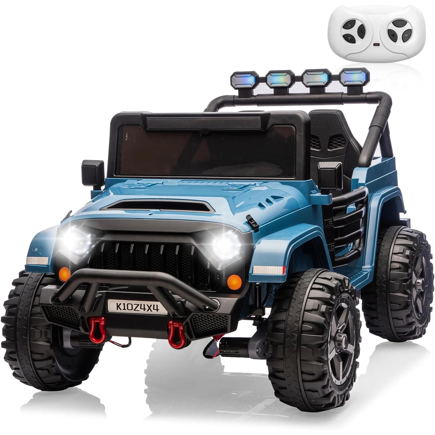 2 Seater Ride on Car for Kids, 24V Electric Toys w/Remote Control,4 Powerful Motors, 4WD/2WD, 3 Speeds, Led Lights, Bluetooth,