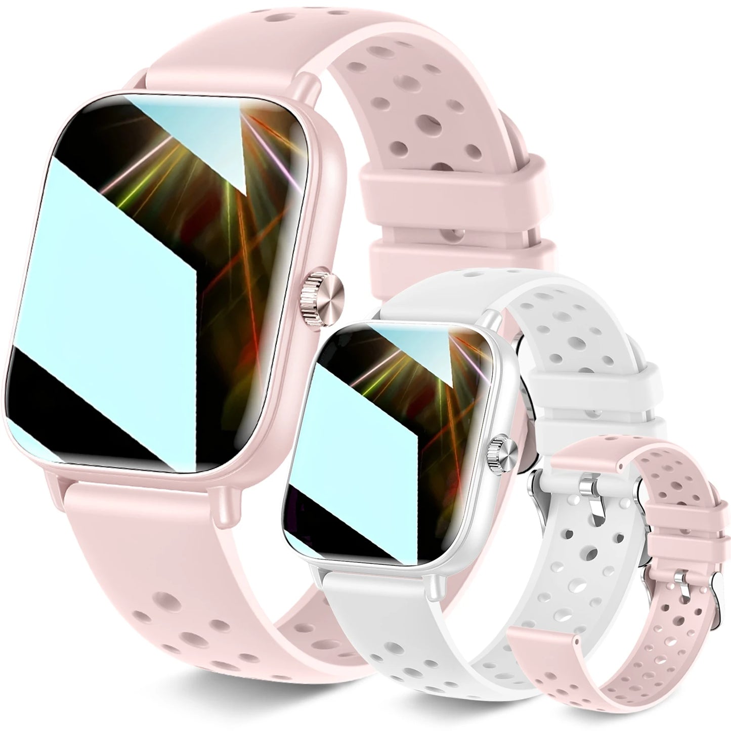 Smart Watch-Call & Message Alerts,1.85"Full Touchscreen Fitness Tracker/Pedeter/100+ Sports Tracker Watch,Gift for Family