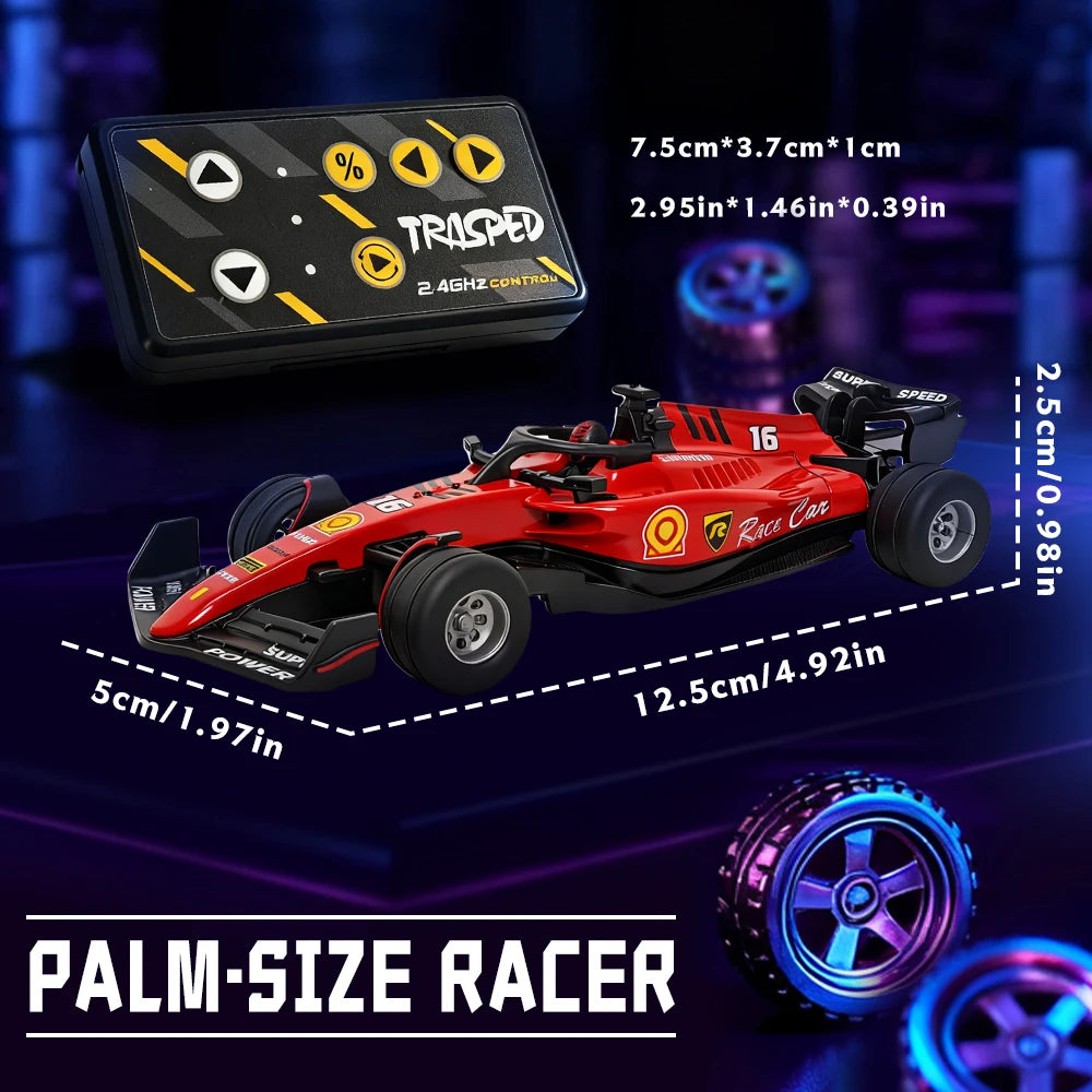 1:64 New Mini Remote Control Car, made of alloy, with shock absorbers and lighting design, featuring smooth body lines