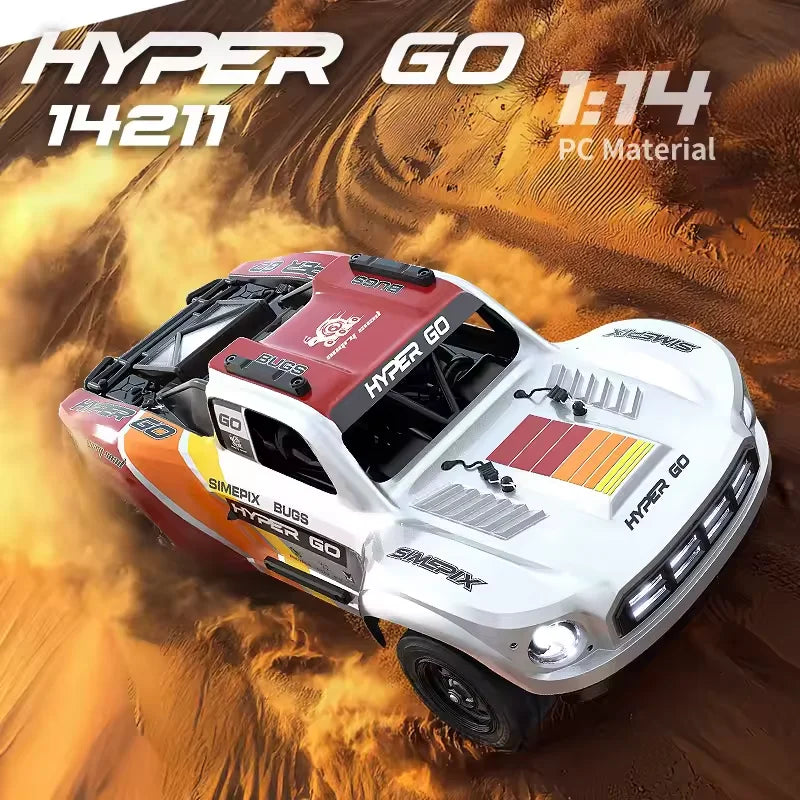 MJX HYPER GO 14211 Racing Car 1/14 Short Truck 45A ESC Brushless Motor 47 KM/H Large Foot 4WD RC Car Remote Control Car Toy MJX