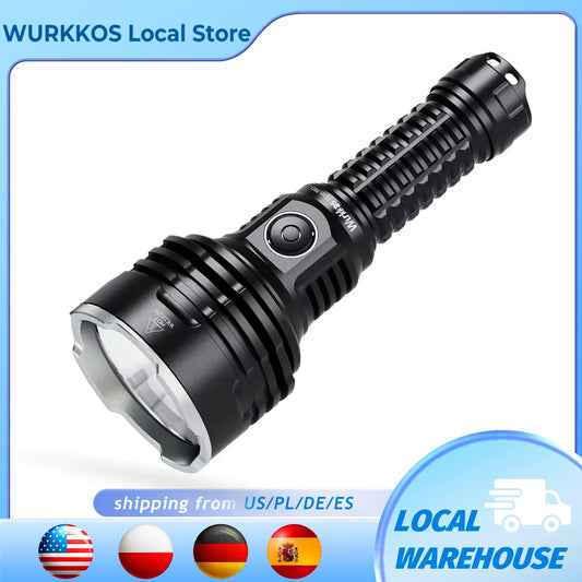 Wurkkos TS30S Pro 21700 Rechargeable Tactical Flashlight LED USB-C Powerful Torch MAX 1086M IP68 Waterproof Anduril 2 Power Bank