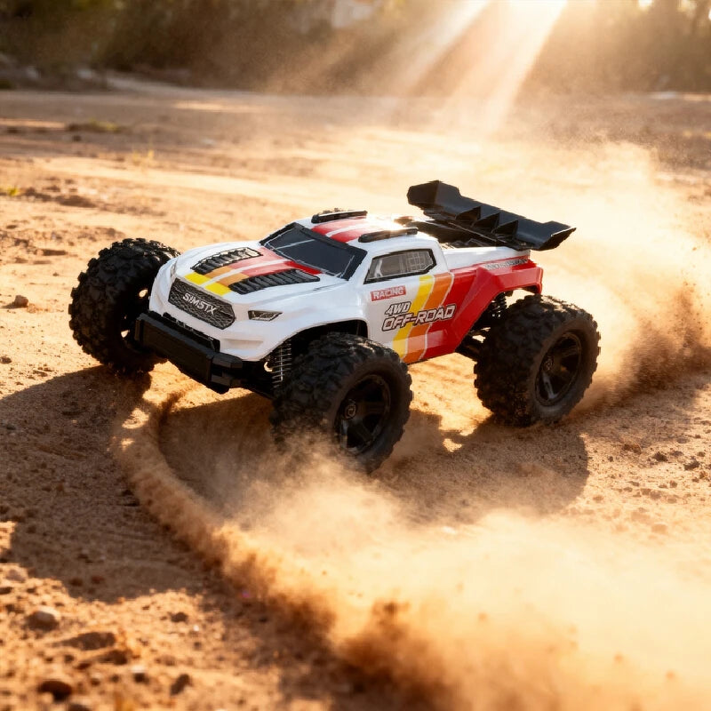 HYPER GO 1:18 MJX 18208 Remote Control Car Electric 4WD High Speed Bigfoot Off road Vehicle Desert Short Card Toy Car