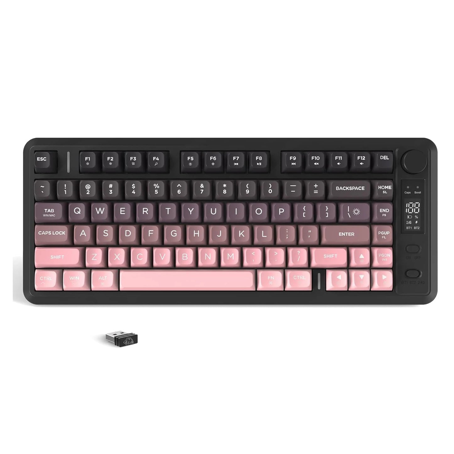 Attack Shark M75 Wireless Membrane Gaming Keyboard With Knob And OLED Display
