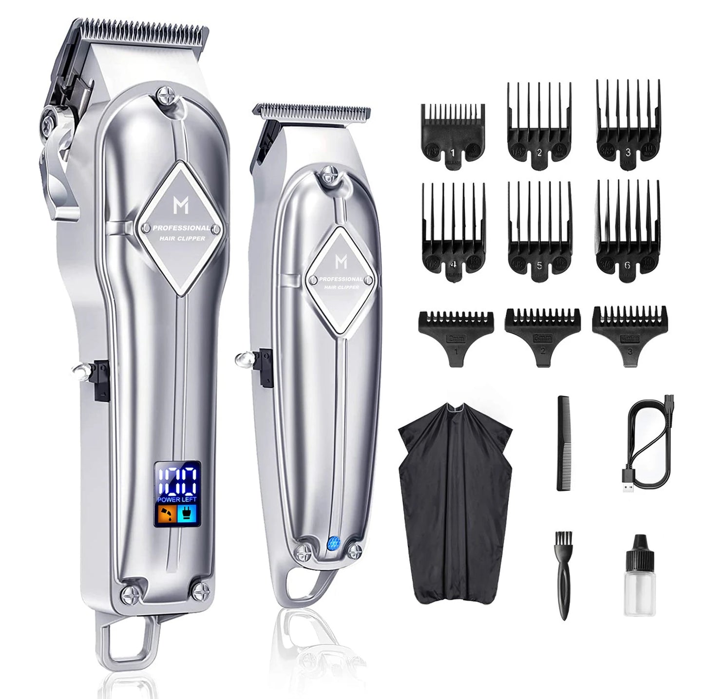 N Top Limural Hair Clippers Professional Cordless Clippers Hair Cutting Beard Trimmer Barbers Grooming Kit Rechargeable for Men
