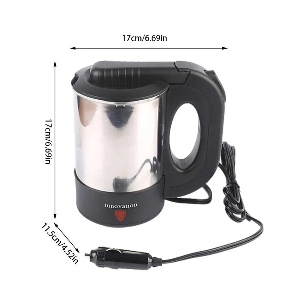 Car Kettle Truck Electric Water Heater Truck Stainless Steel Car Coffee Mug Heated Water Cup Pot Bottle 12V/24V For Travel