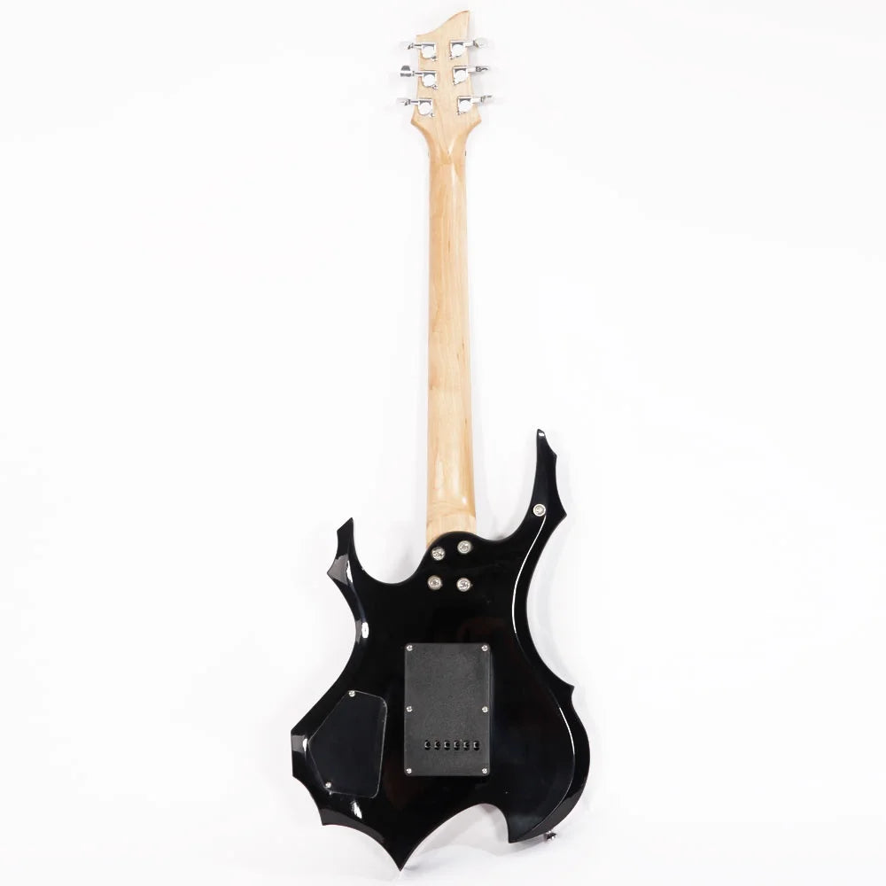 Flame Shaped Electric Guitar with 20W Electric Guitar Sound HSH Pickup Guitar Audio Bag Strap Picks Shake Cable Wrench Too