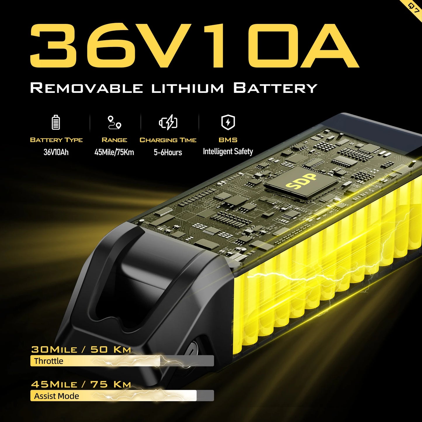 Aairsk Q7 Adult E-bike 400W Motor 36V 10Ah Battery Electric Bike 26 Inch Fat Tire E-Mountain bike Off-road Electric bicycle