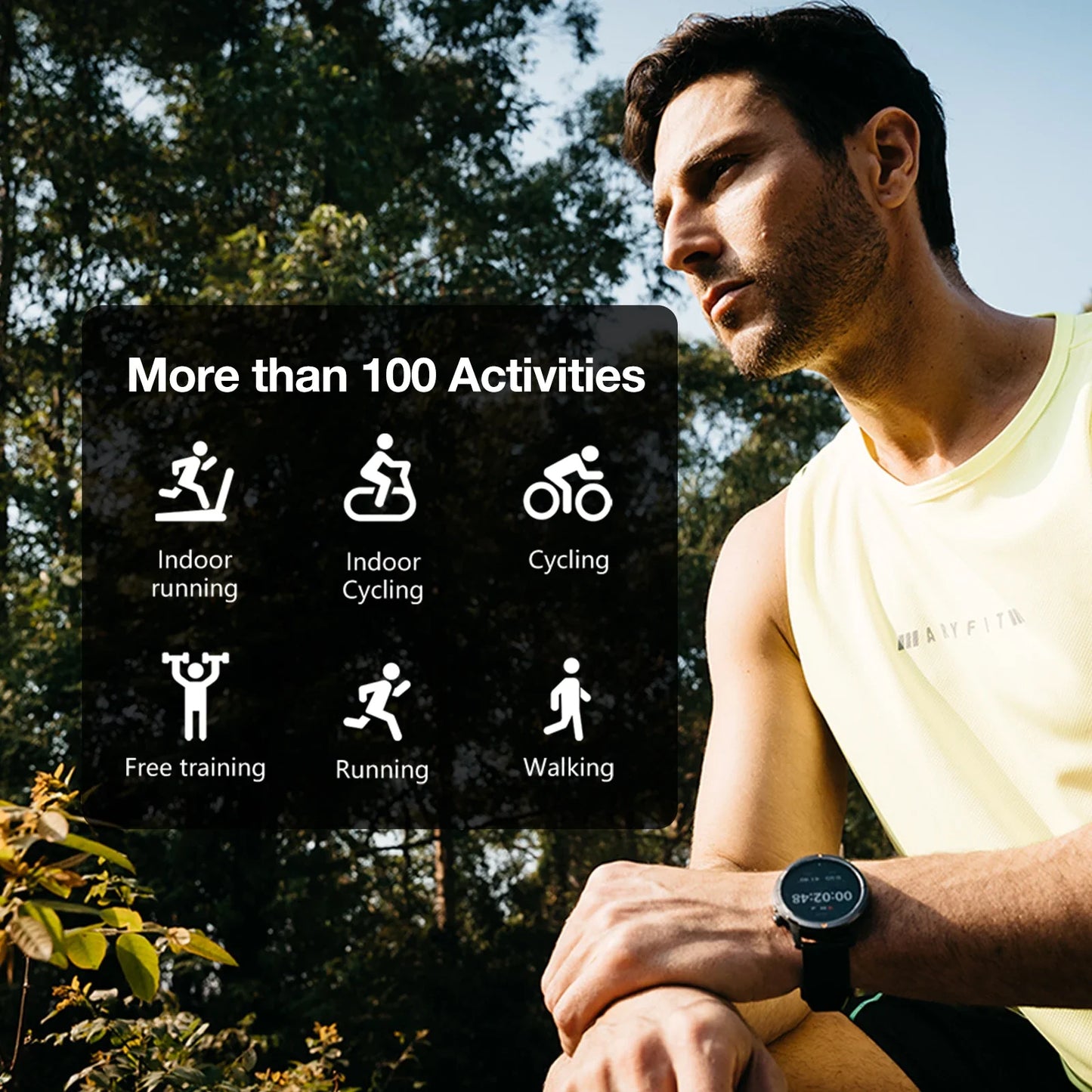 AGM Legion Smartwatch 5ATM Waterproof 1.43"AMOLED Display Heart Rate Blood Oxygen 100+ Sports Modes GPS Compass