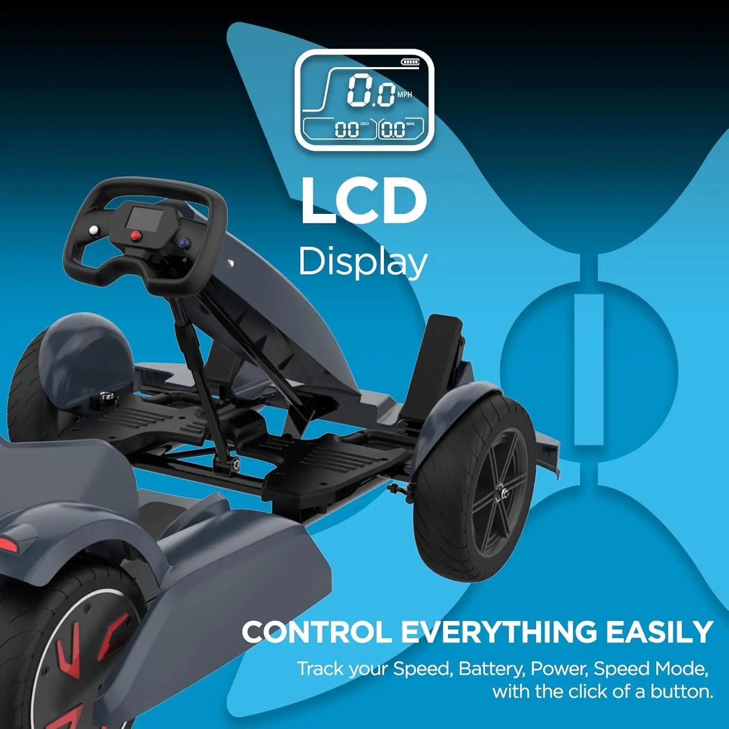 Hover-1 FM95 Electric Go-Kart - Black