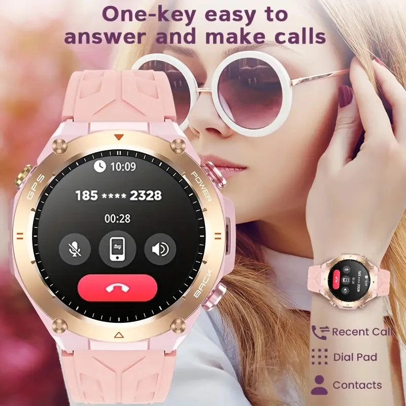 SENBONO 2025 Built-in GPS Women's Smart Watch Bluetooth Call 1ATM Waterpro Military Sports Fitness Tracker Smartwatch for Women