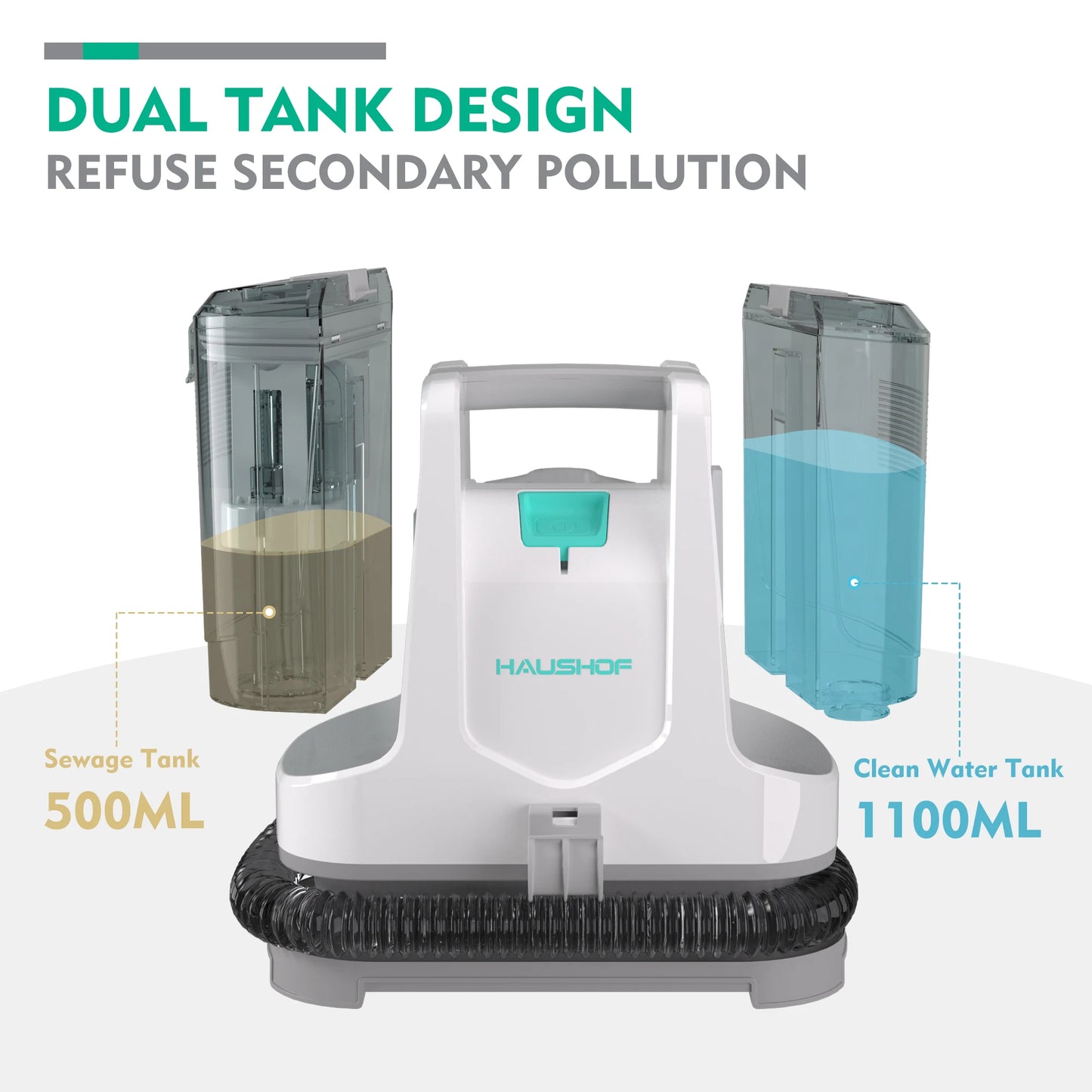 HAUSHOF StainZapper Spot Carpet Cleaner Machine 400w Portable Carpet and Upholstery Cleaner