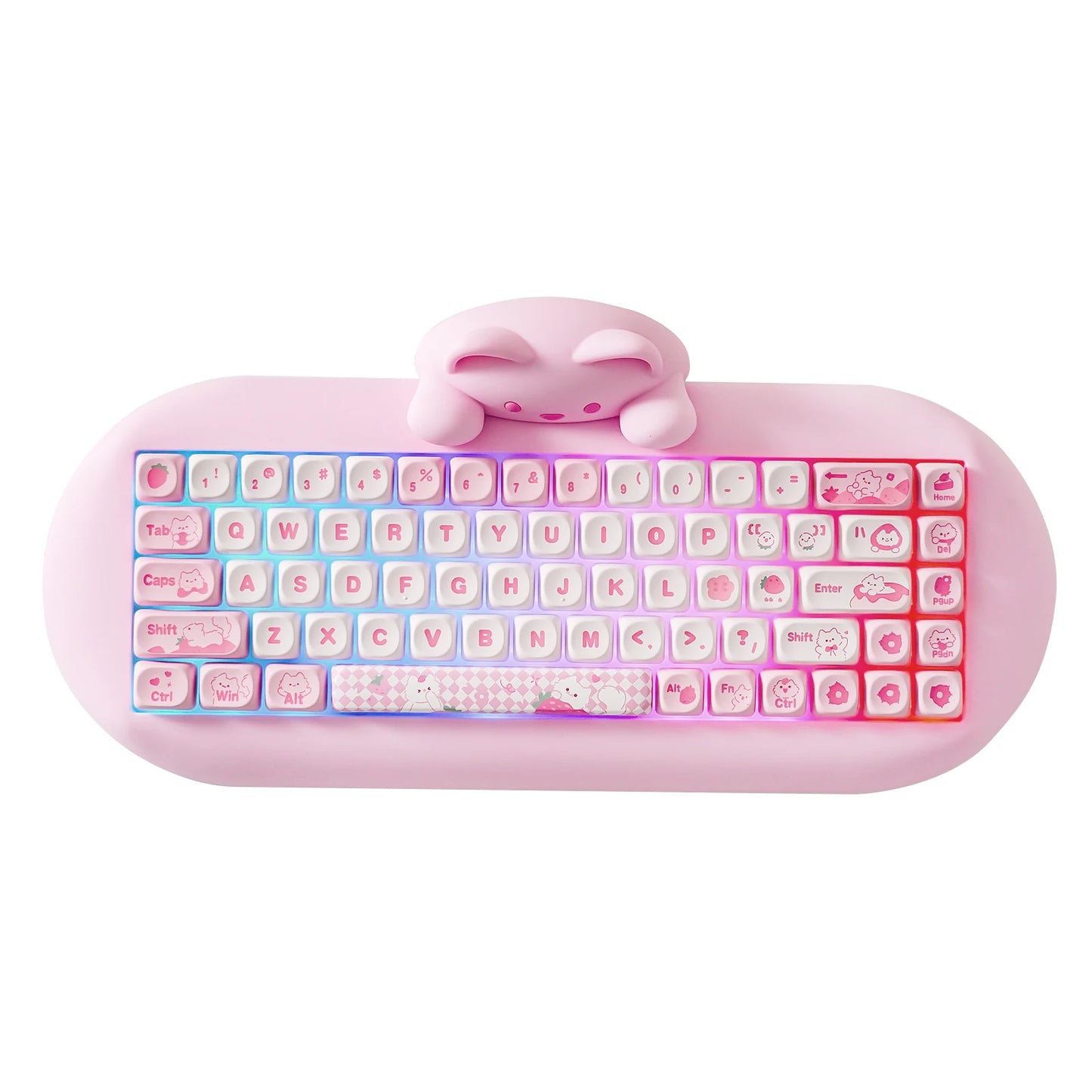 YUNZII C68 Wireless Gaming Keyboard Cat Themed RGB