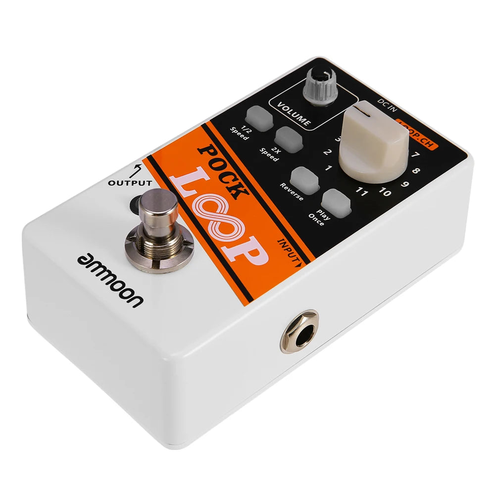 Universal Guitar Effect Pedal 11 Loopers Max.330mins Recording Time Supports 1/2 2X Speed Playback Reverse Functions True Bypass