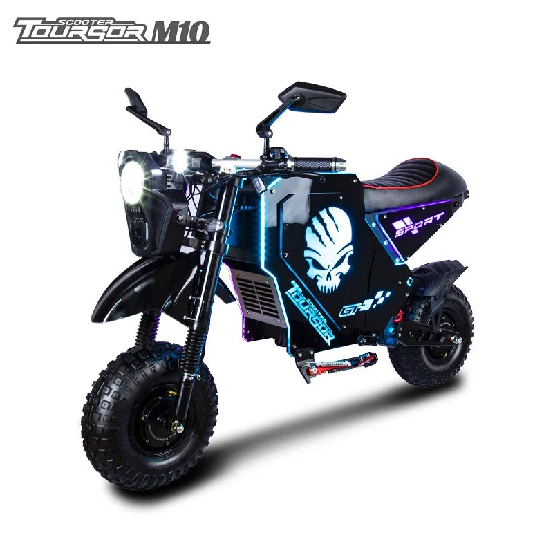 One piece dropshipping 14 inch electric motorcycle 10000W72V50AH vintage off-road electric motorcycle in stock in the United Sta