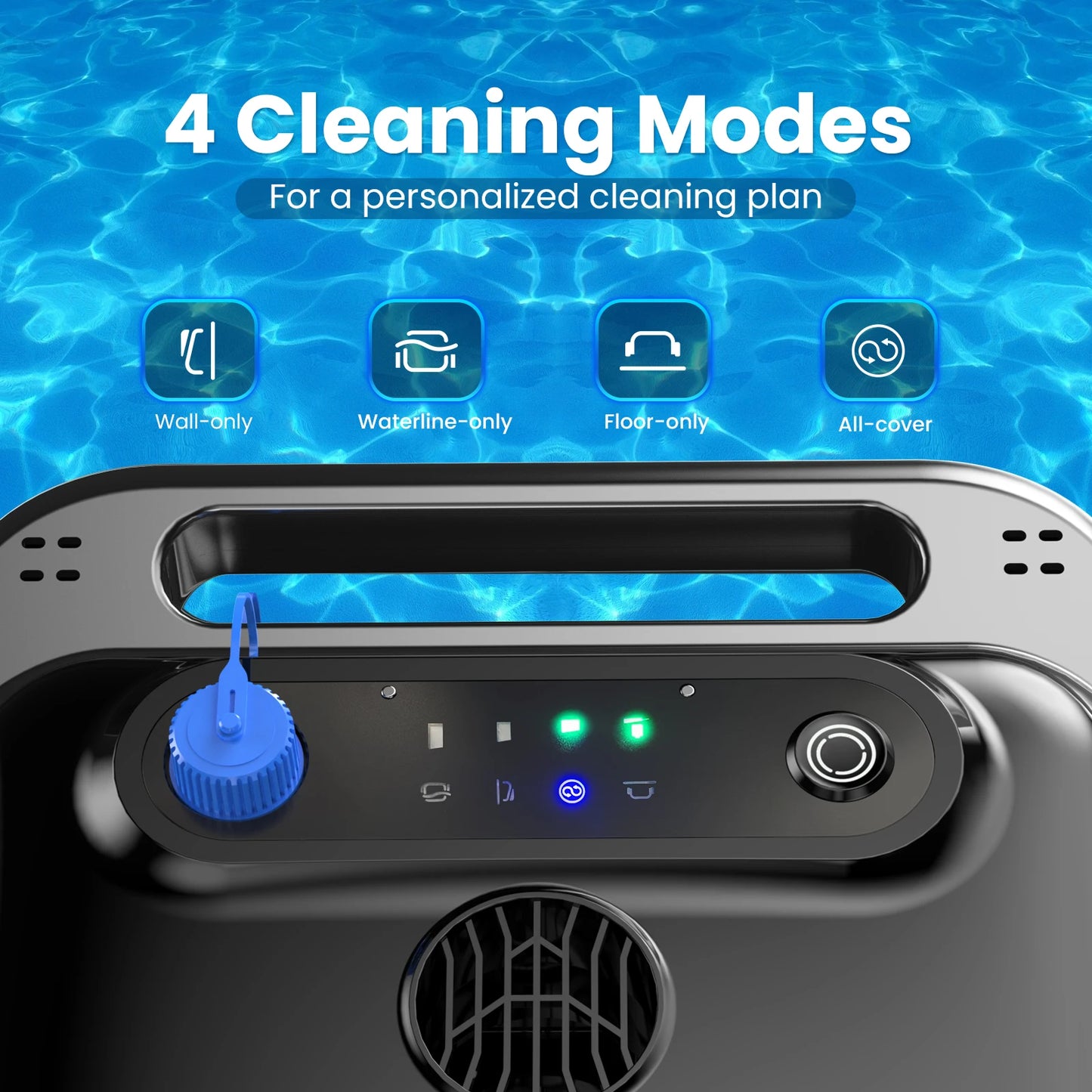 2025 Upgraded Y50 Auto Swimming Pool Cleaner Powerful Cordless Robotic Cleaner with 4 Motors Self-Parking for Above Ground Pools