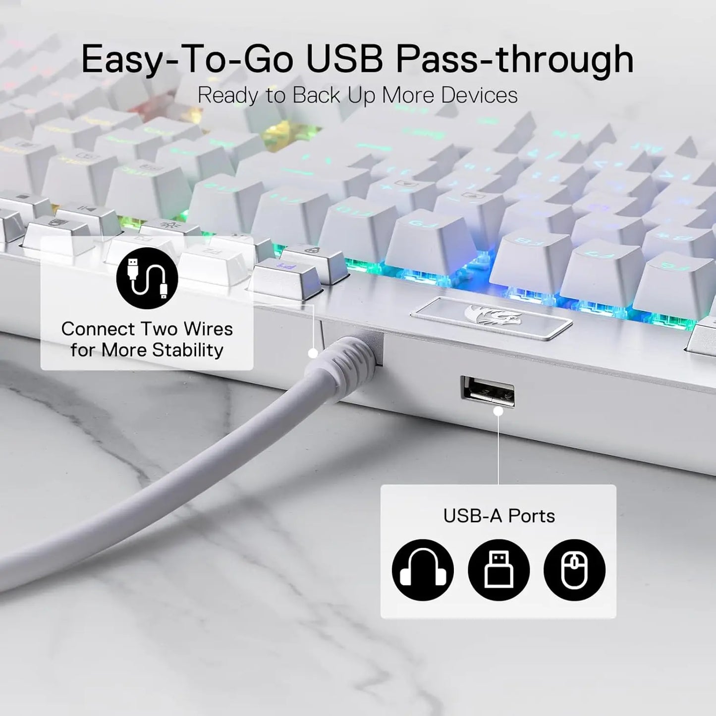 Redragon K550 RGB Gaming Keyboard 104 Keys And 12 Macro Keys Wired