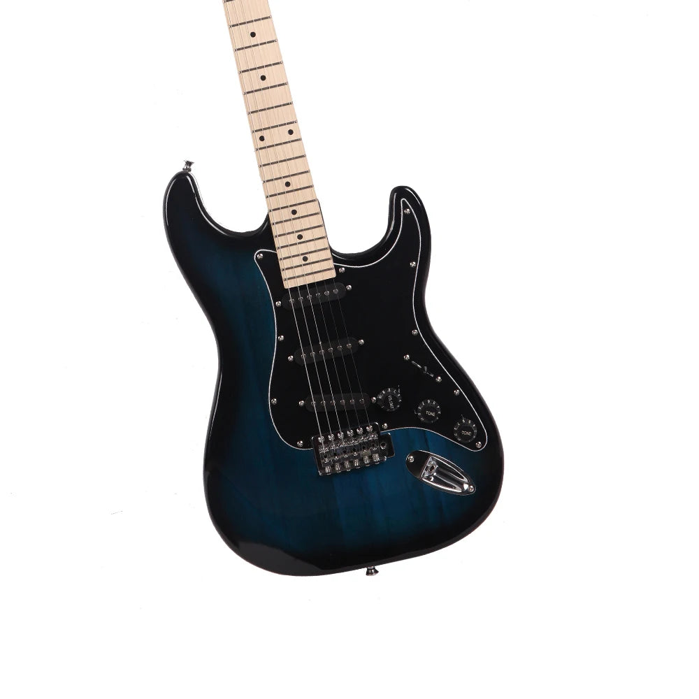 GST Stylish Electric Guitar Kit with Black Pickguard Dark Blue