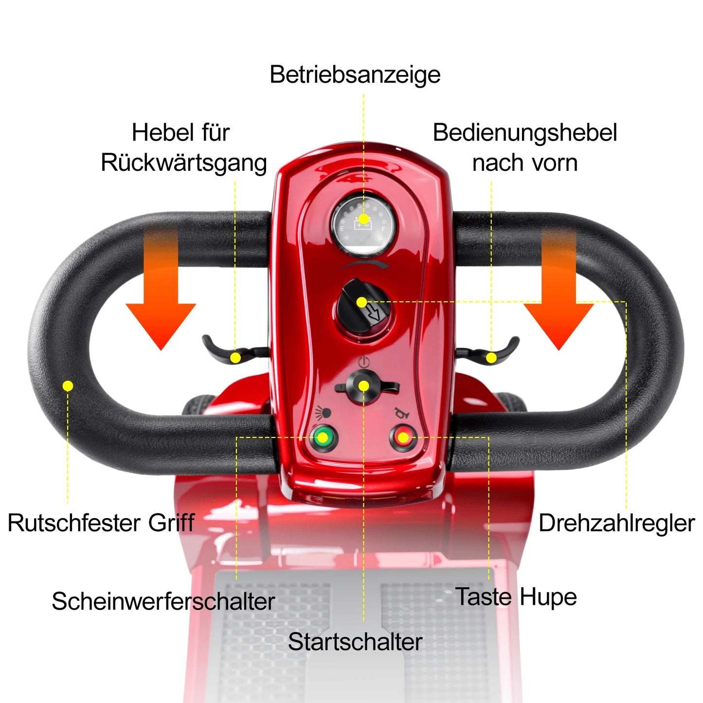EOEOTWO 4 Wheel Mobility Scooter - Electric Powered Wheelchair Device - Compact Heavy Duty Mobile for Travel, Adults, Elderly